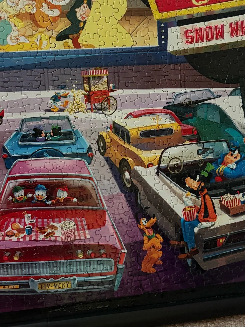 Framed Puzzle Art - Mickey & Friends Drive-In